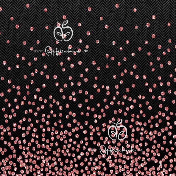Herringbone Dotties Grau-Rosé BIO-Eigenproduktion (kbA)
