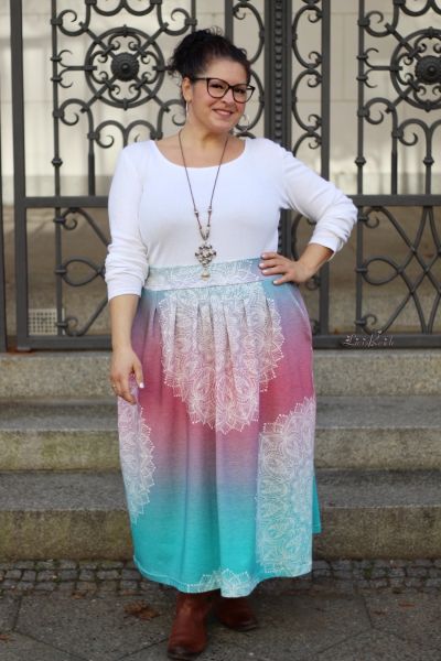 Big Mandala Gradient Rose-Water BIO-Eigenproduktion