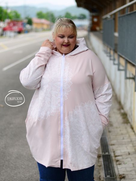 0,5m STÜCK!!! Mandala Rosa-Weiß BIO-Eigenproduktion (kbA)
