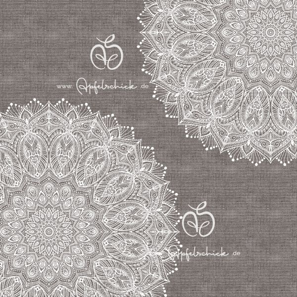 Linen Mandala Grau BIO-Eigenproduktion