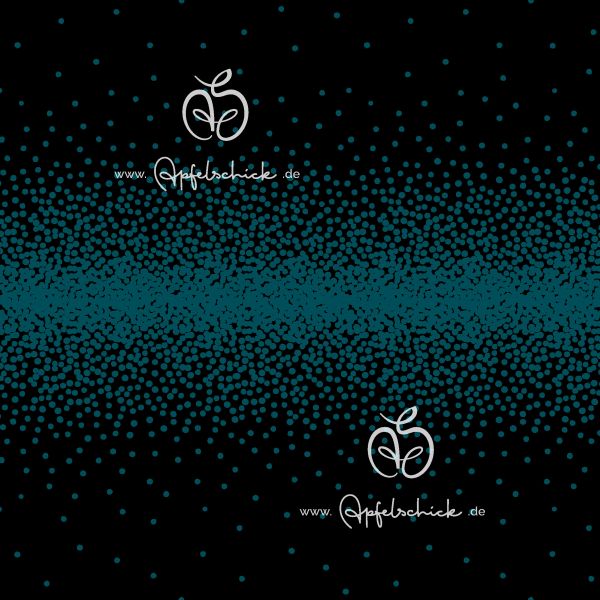 Dot Gradient Schwarz Petrol BIO-Jacquard-Eigenproduktion