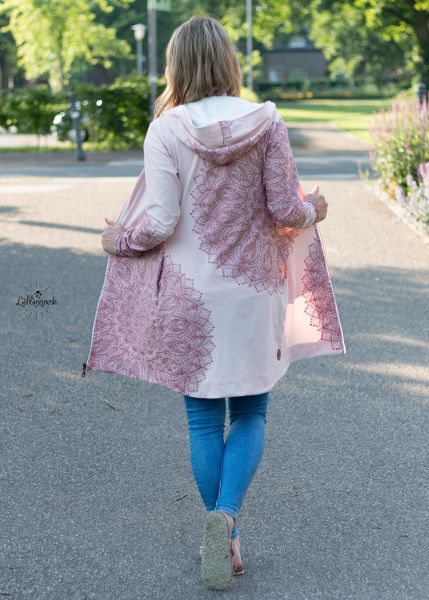 0,5m STÜCK!!! Metallic Mandala Rosa-Rosa BIO-Eigenproduktion (kbA)