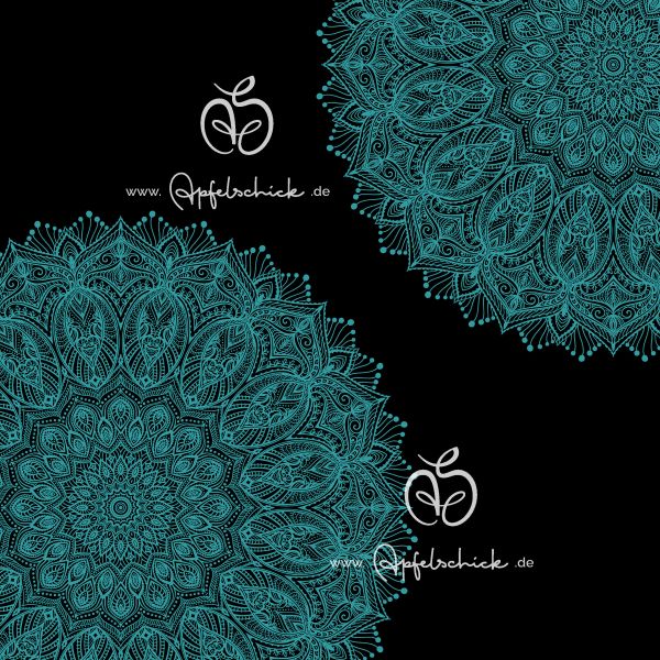 Big Mandala Schwarz-Everglade BIO-Jacquard-Eigenproduktion
