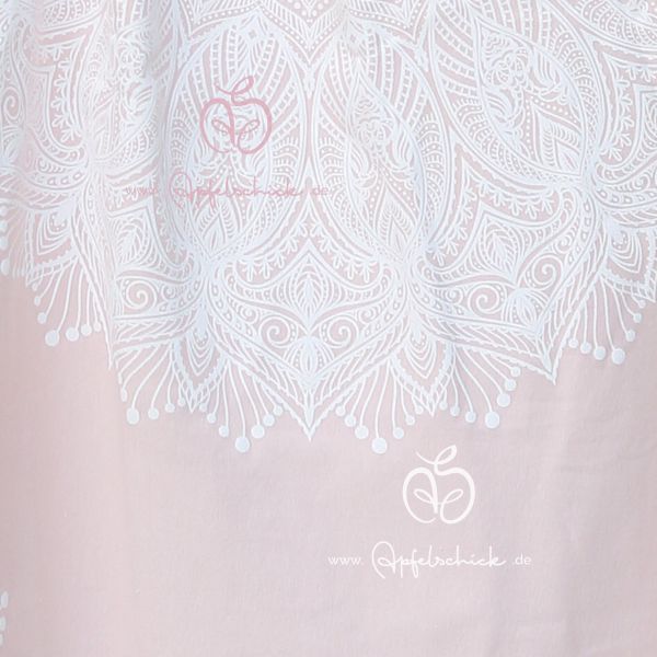 0,5m STÜCK!!! Mandala Rosa-Weiß BIO-Eigenproduktion (kbA)