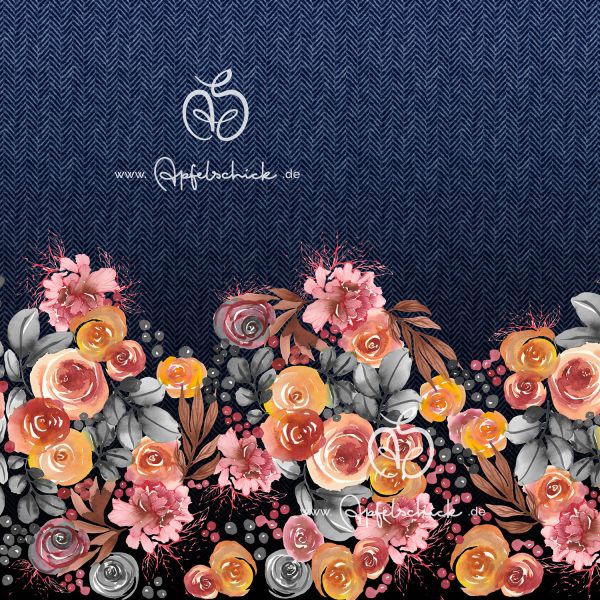 Herringbone Roses Jeans-Bunt BIO-Eigenproduktion (kbA)
