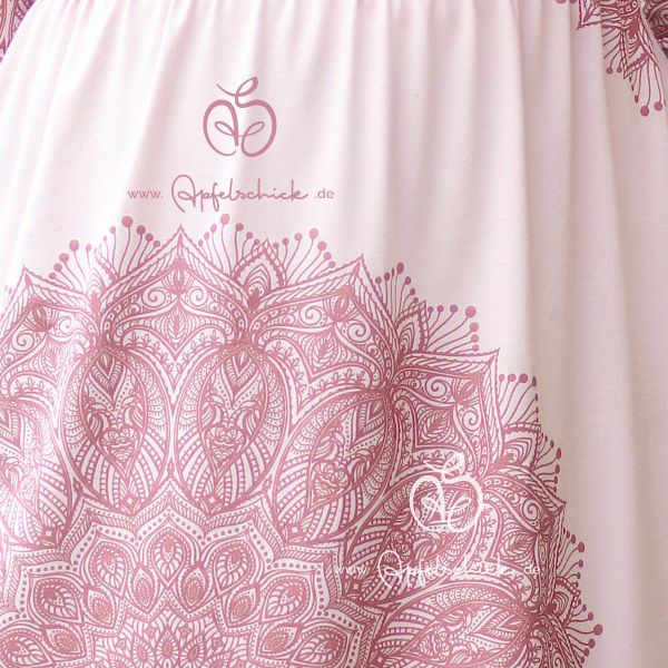 0,5m STÜCK!!! Metallic Mandala Rosa-Rosa BIO-Eigenproduktion (kbA)