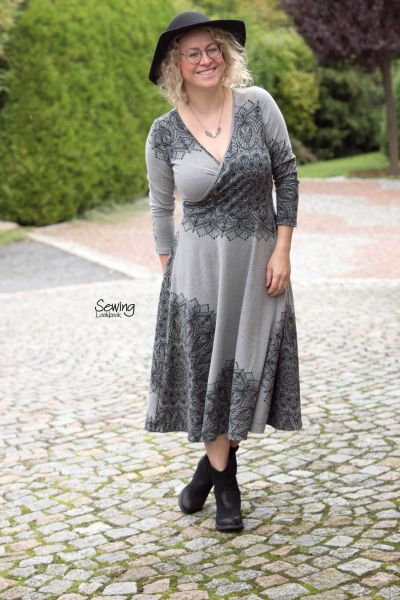 2,5m STÜCK!!! Mandala Grau-Schwarz BIO-Eigenproduktion (kbA)