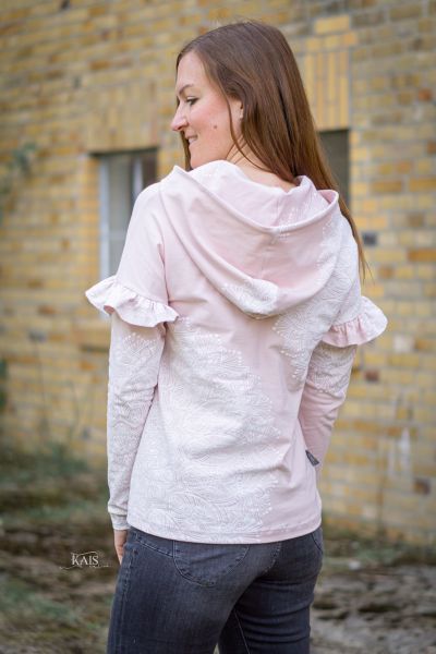 0,5m STÜCK!!! Mandala Rosa-Weiß BIO-Eigenproduktion (kbA)