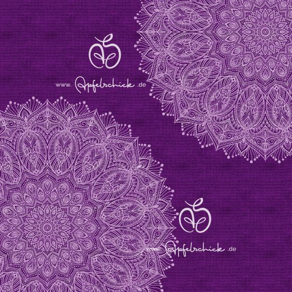 Linen Mandala Violett BIO-Eigenproduktion (kbA)