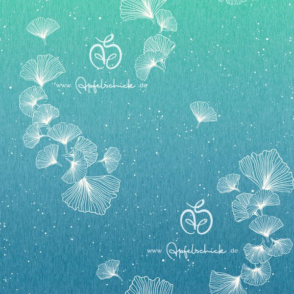 1m STÜCK!!! Ginko Lines Gradient Water BIO-Eigenproduktion (kbA)