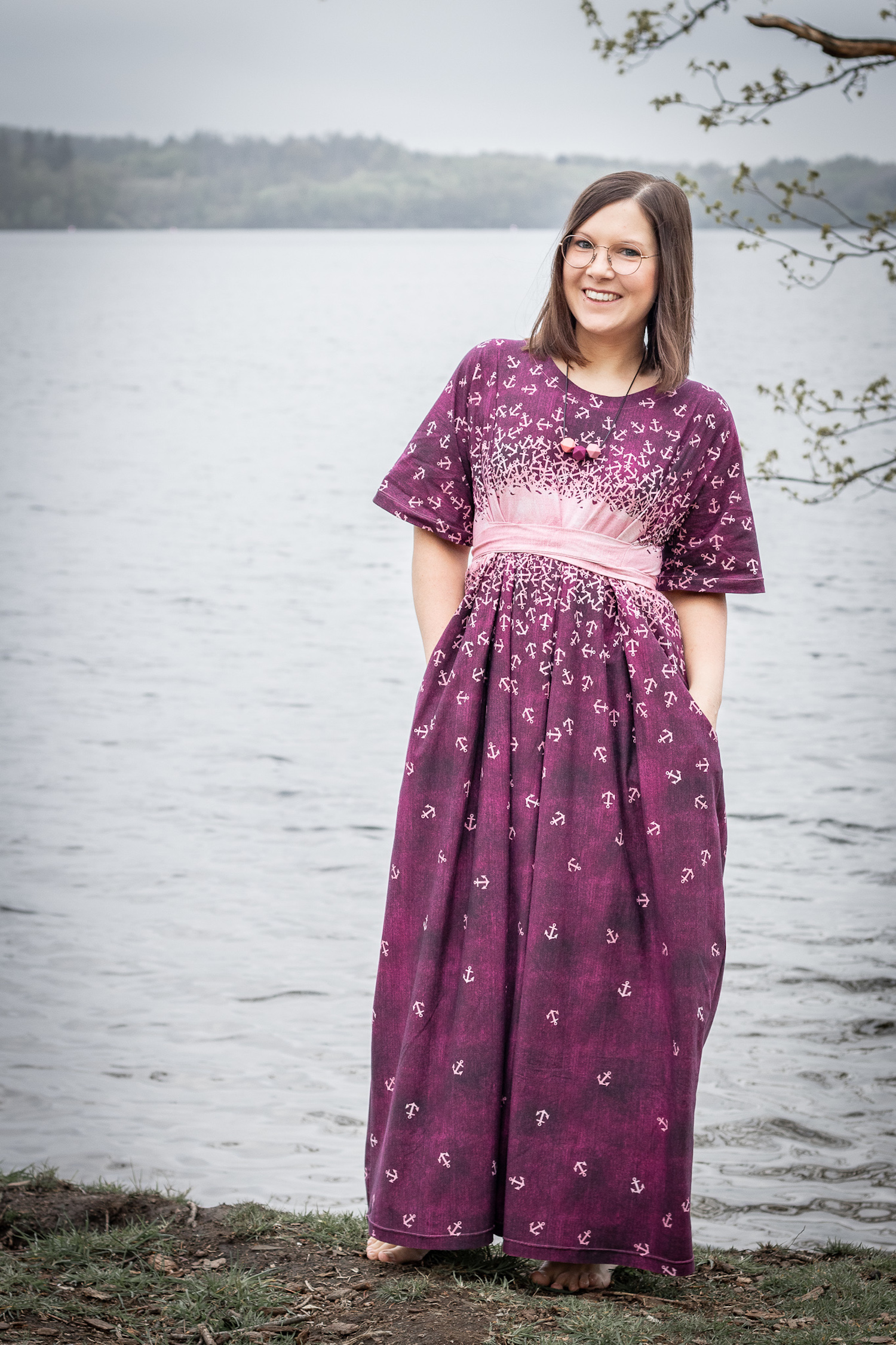 Anchor Dress Beere-Rosa BIO-Eigenproduktion (kbA)
