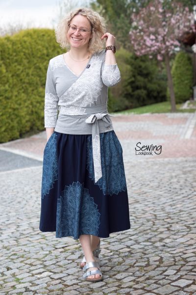 0,5m STÜCK!!! Metallic Mandala Nachtblau-Blau BIO-Eigenproduktion (kbA)