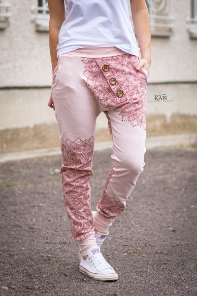 0,5m STÜCK!!! Metallic Mandala Rosa-Rosa BIO-Eigenproduktion (kbA)