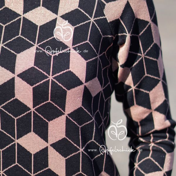 Dice Schwarz-Rosé BIO-Jacquard-Eigenproduktion (kbA)